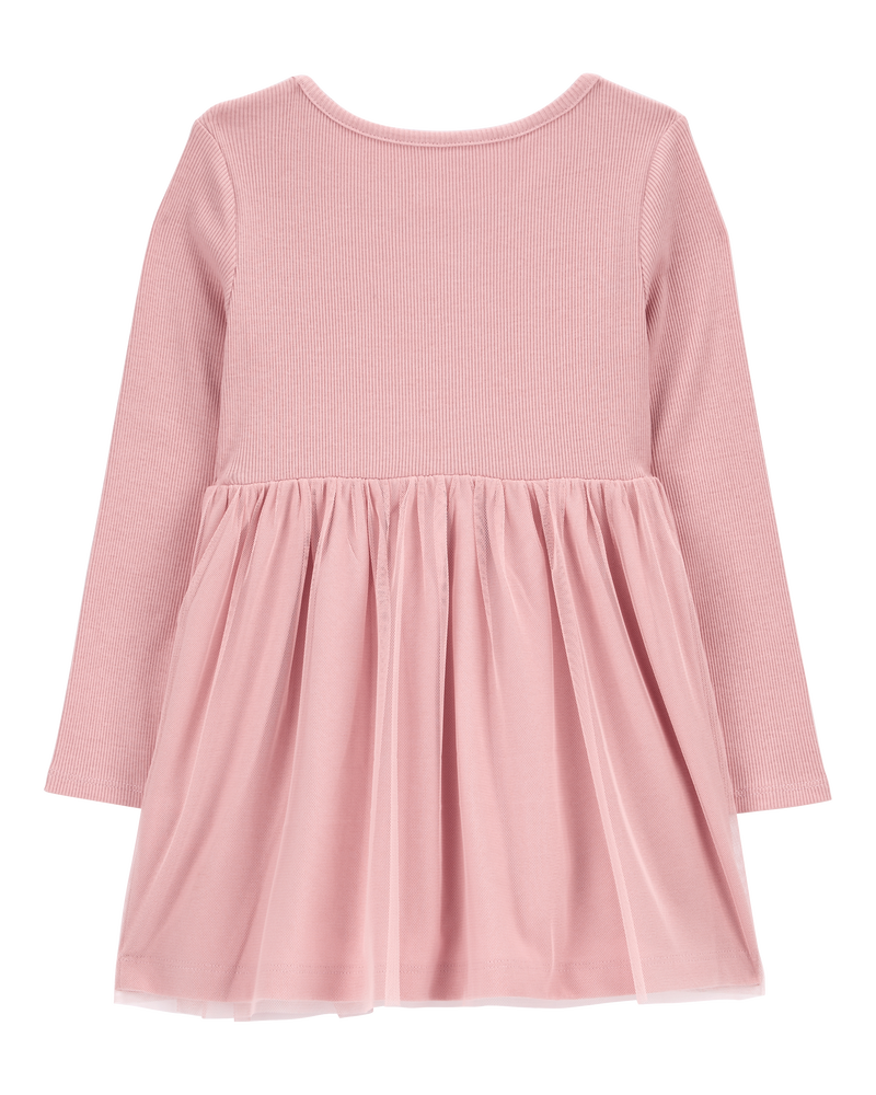 Baby Tutu Long-Sleeve Jersey Dress, image 2 of 4 slides