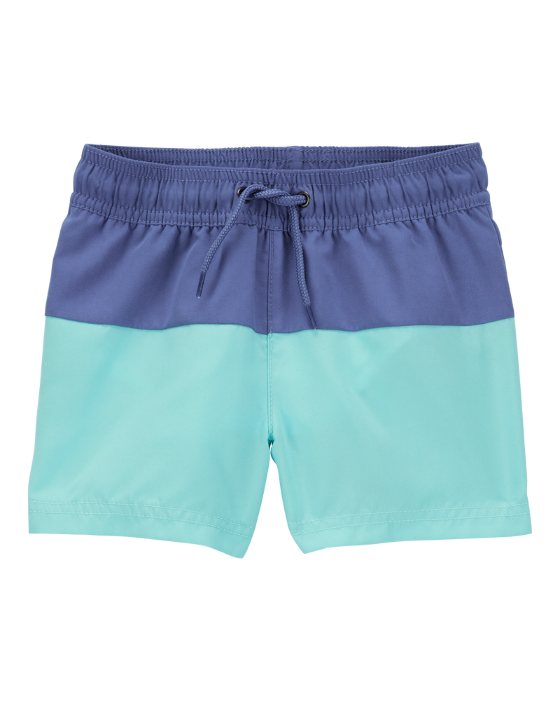 Toddler Boy Colorblock Swim Trunks - Green/Blue, image 1 of 4 slides