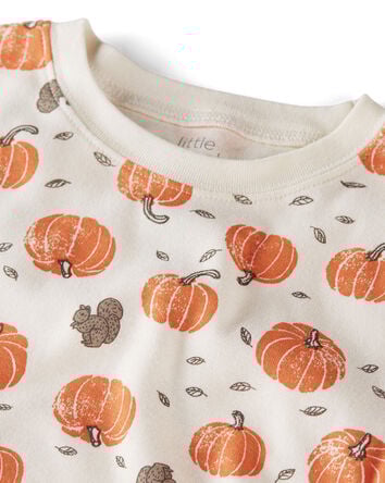 Kid Organic Cotton Pajamas in Harvest Pumpkins, 