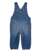 Baby Neutral Knit-Like Denim Overalls - Medium Wash, image 2 of 5 slides