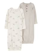 Baby 2-Pack Sleeper Gowns, image 1 of 7 slides