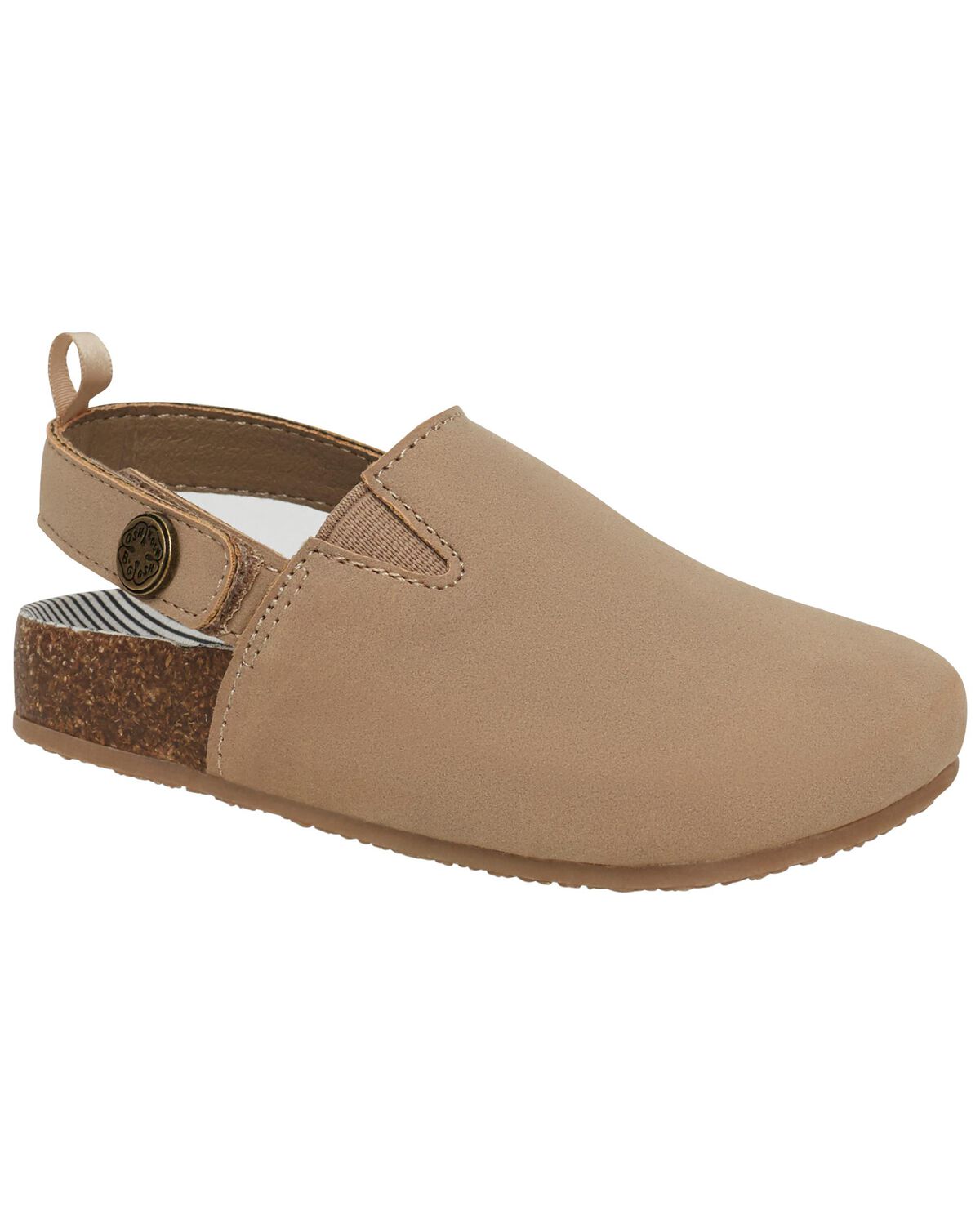 Khaki Toddler CorkSole SlipOn Shoes