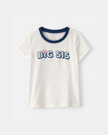 Toddler Girl 'Big Sis' Graphic Tee - Ivory, 