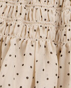 Kid Polka Dot Chiffon Skirt - Tan, image 2 of 3 slides