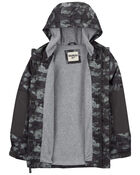 Kid Camo Print Fleece-Lined Midweight Utility Jacket
, image 2 of 3 slides