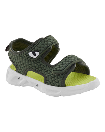 Toddler Rugged Light Up Sandals - Green, 