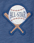 Baby All-Star Baseball Button-Down Vintage Tee - Navy, image 2 of 3 slides