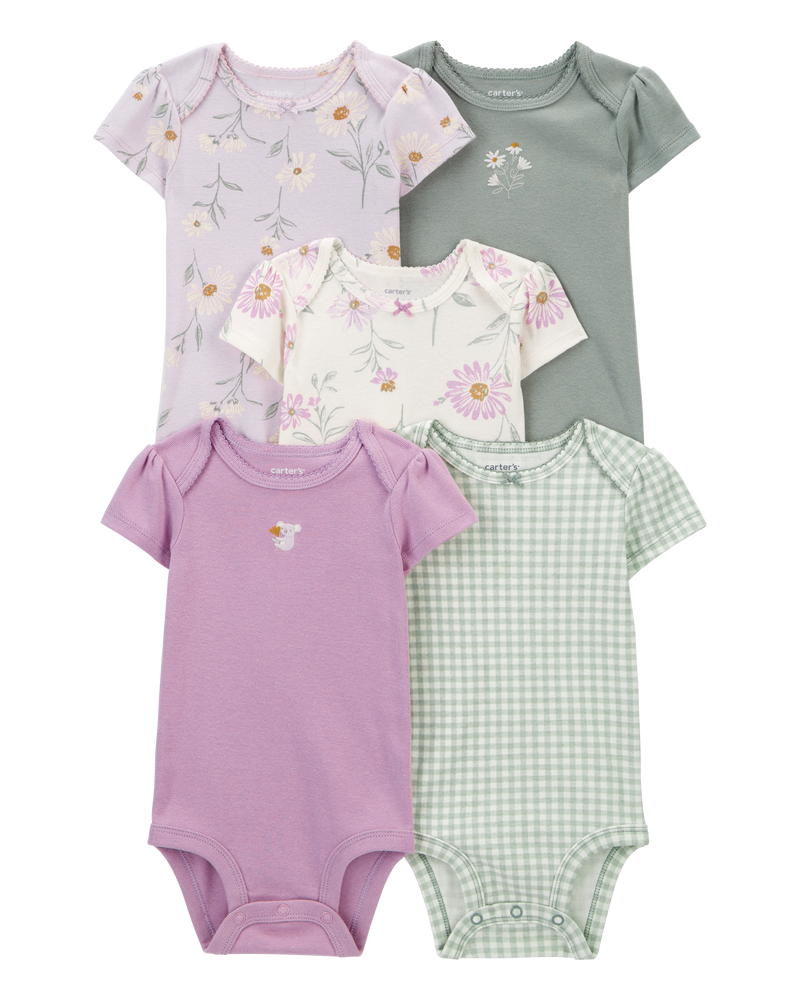 Baby 9-Piece Short-Sleeve Bodysuits & Pull-On Pants Set, image 2 of 12 slides
