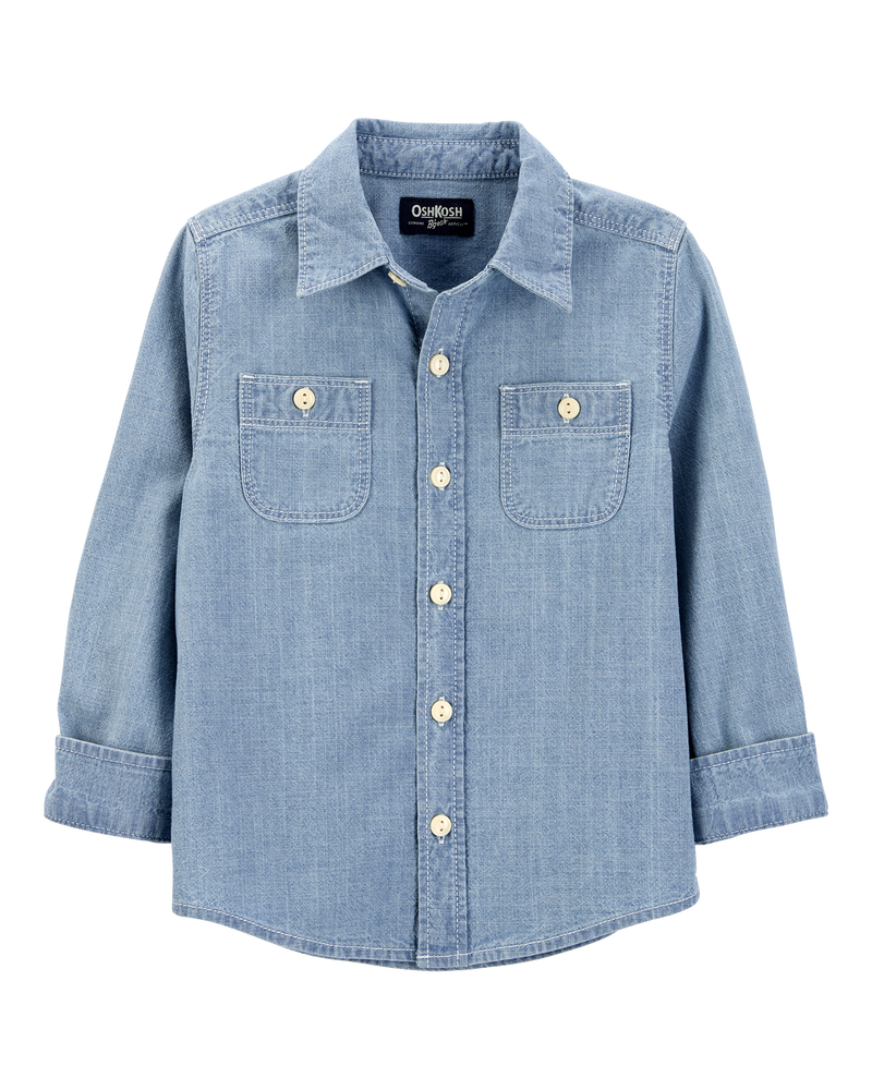 Toddler Chambray Button-Front Shirt, image 2 of 4 slides