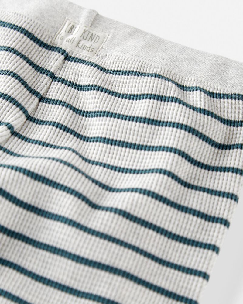 Toddler Waffle Knit Set Made with Organic Cotton in Stripes
, image 2 of 4 slides