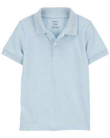 Toddler Ribbed Collar Polo Shirt, 