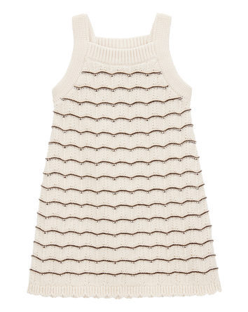 Baby Striped Crotchet Knit Tank Dress, 