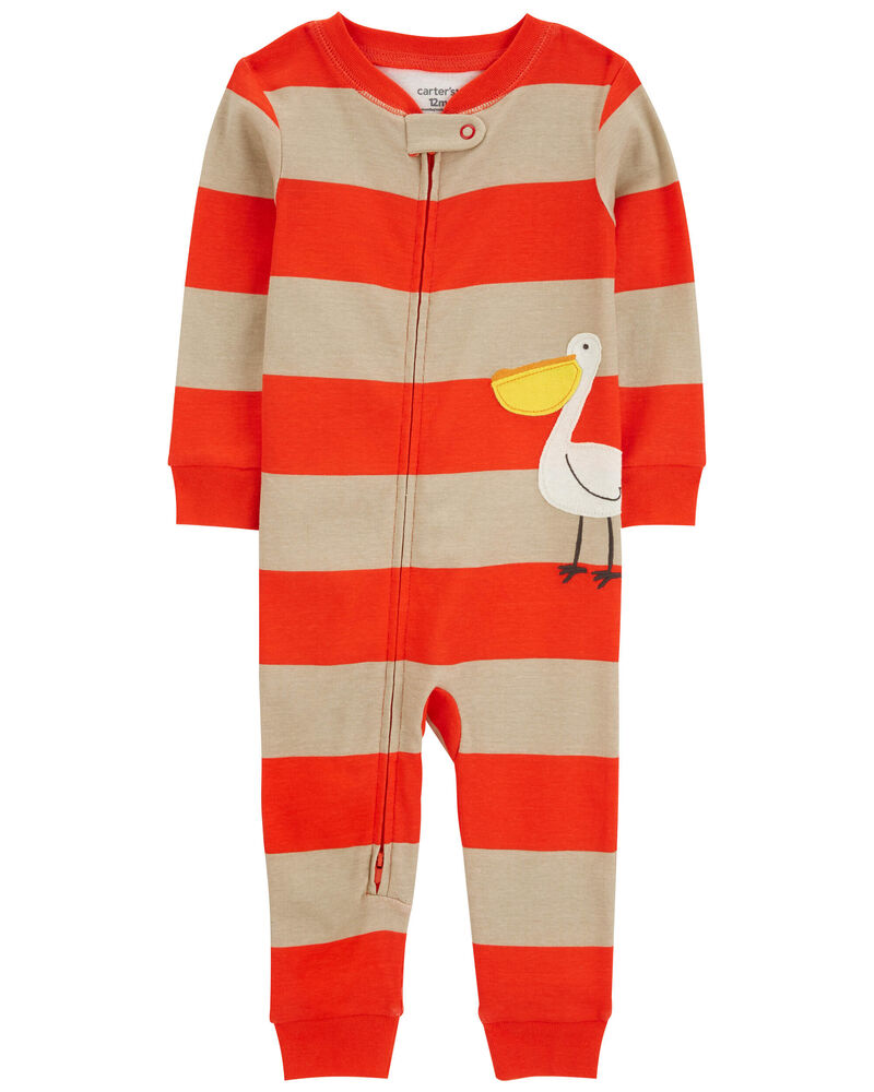 Toddler 1-Piece Pelican 100% Snug Fit Cotton Footless Pajamas, image 1 of 2 slides
