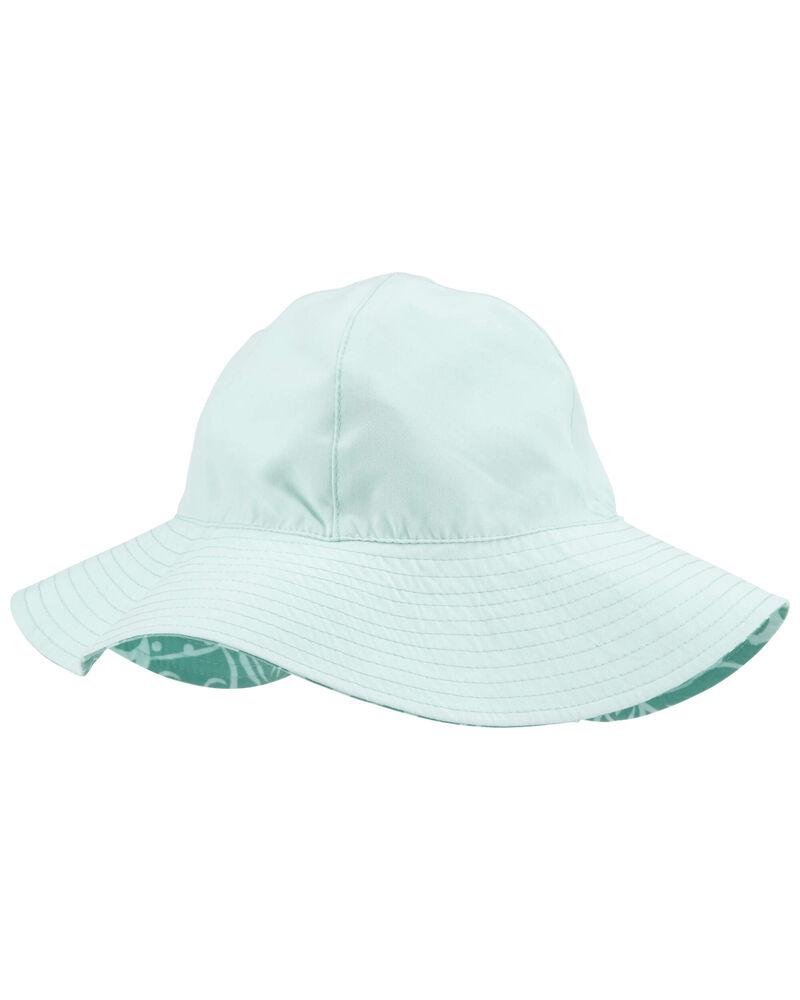 Toddler Ocean Print Reversible Swim Hat, image 2 of 3 slides