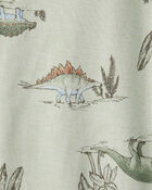 Baby Boy 2-Pack Dinosaur Print PurelySoft Long-Sleeve Multipack Bodysuits - Green, image 5 of 7 slides