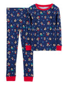 Kid 2-Piece Christmas Mickey 100% Snug Fit Cotton Pajamas, image 1 of 3 slides