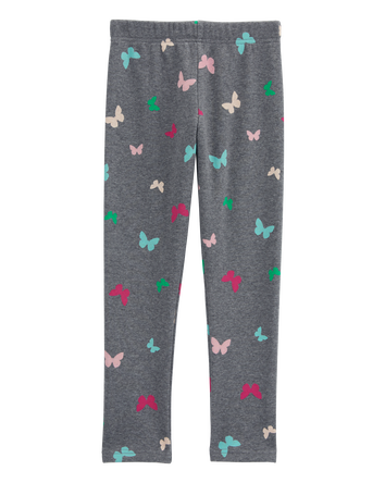 Kid Butterfly Cozy Fleece Leggings, 