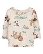 Baby 2-Piece Long-Sleeve Tee & Waffle Knit Coverall Set - Green, image 3 of 6 slides