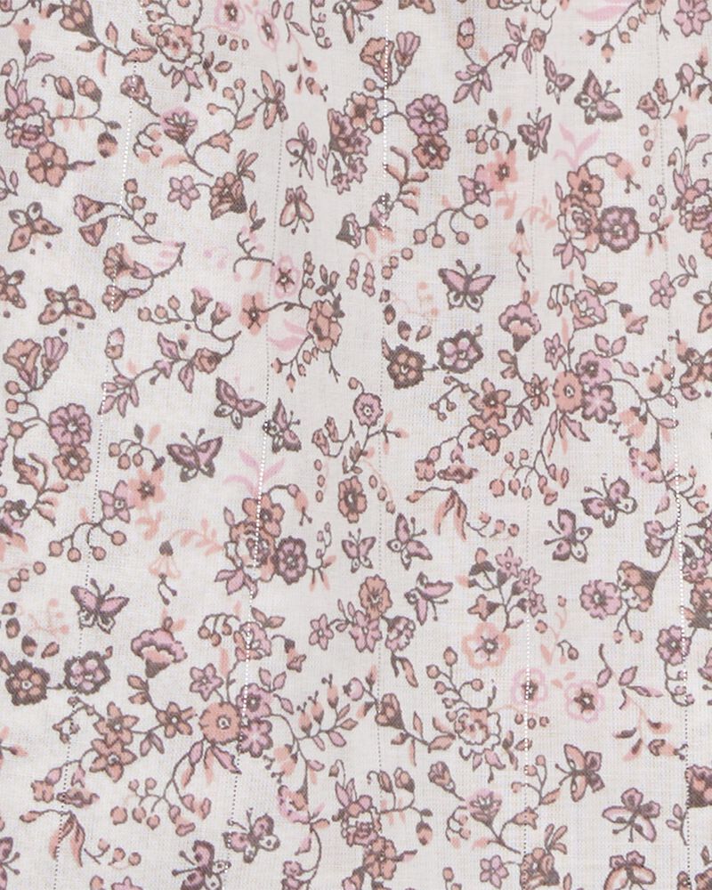 Toddler Butterfly Floral Print Long-Sleeve Top, image 2 of 3 slides