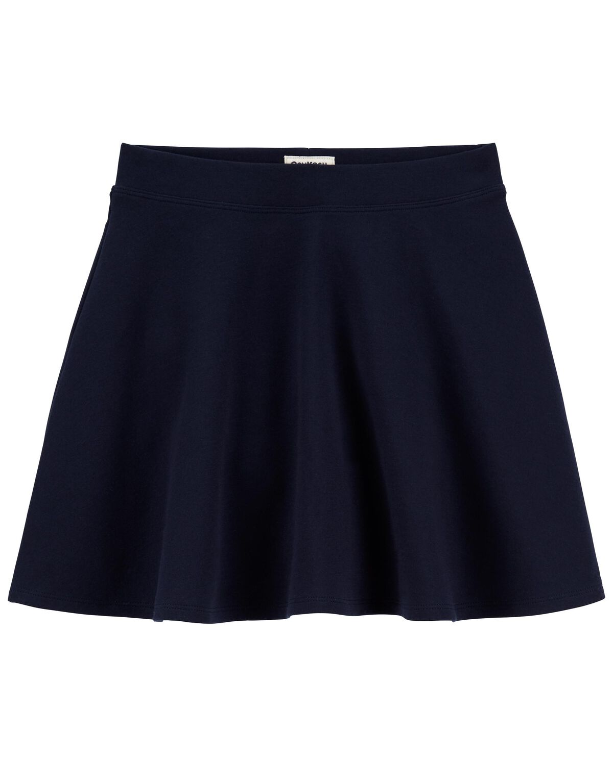Navy Kid Ponte Knit Uniform Skort