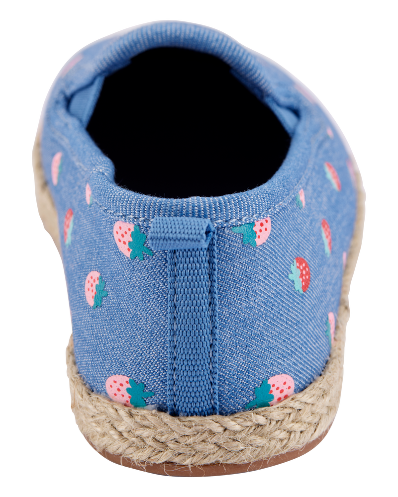 Toddler Strawberry Slip-On Casual Shoes - Blue, image 3 of 6 slides