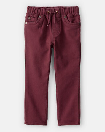 Toddler Boy Cotton Pull-On Fashion Pants - Red, 