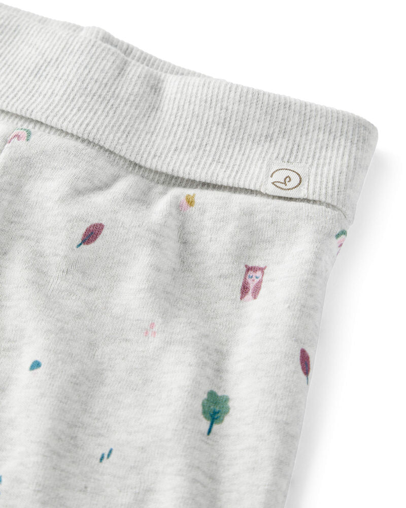 Baby Girl 2-Pack Organic Cotton Grow-With-Me Joggers, image 3 of 7 slides