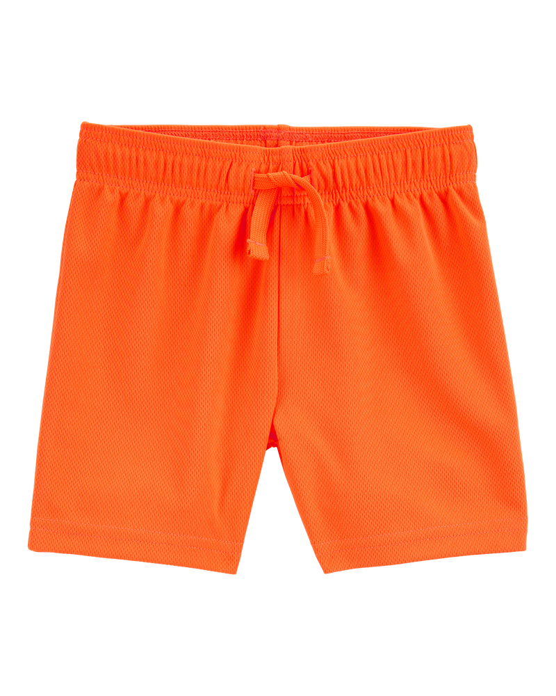 Toddler Active Mesh Shorts - Orange, image 1 of 6 slides