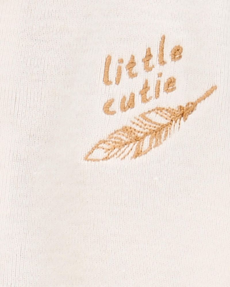 Baby 2-Piece Feather Bodysuit Dress & Cardigan Set, image 3 of 5 slides