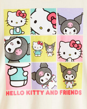 Kid Hello Kitty Kuromi Ruched Short-Sleeve Graphic Tee - Cream, 