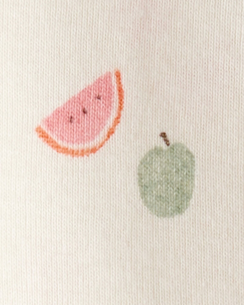 Baby Fruit Print Organic Cotton 2-Piece Pajamas, image 3 of 4 slides