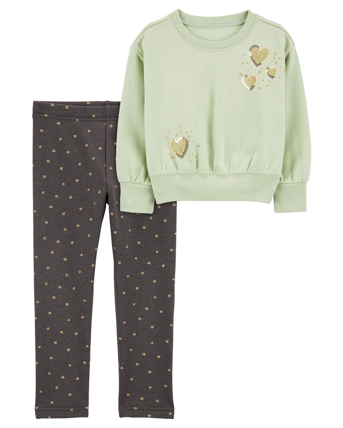 Baby 2-Piece Pullover Sweatshirt & Cozy Fleece Leggings