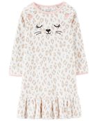 Cat Fleece Nightgown, image 1 of 3 slides