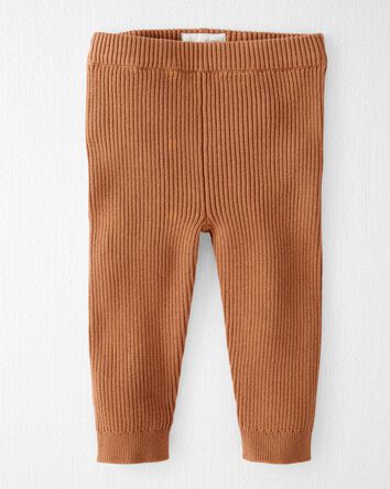 Baby Organic Cotton Ribbed Sweater Knit Pants , 