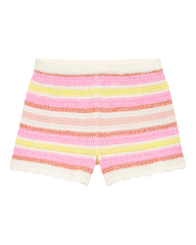 Kid Striped Crotchet Knit Shorts, image 1 of 5 slides