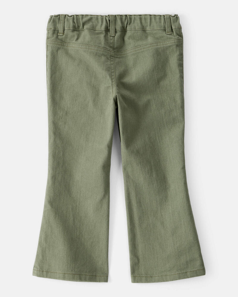 Toddler Girl Cotton Flare Pants - Green, image 2 of 5 slides