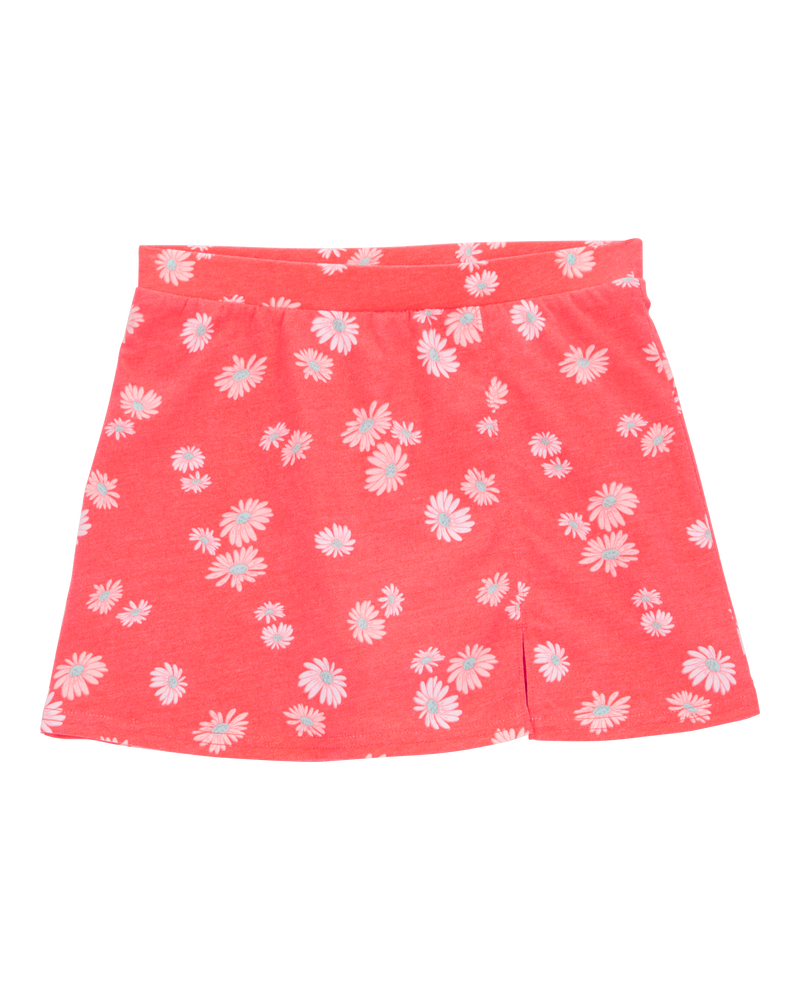 Kid 2-Piece Floral Short-Sleeve Tee & Golf Skort Set - Orange, image 4 of 6 slides