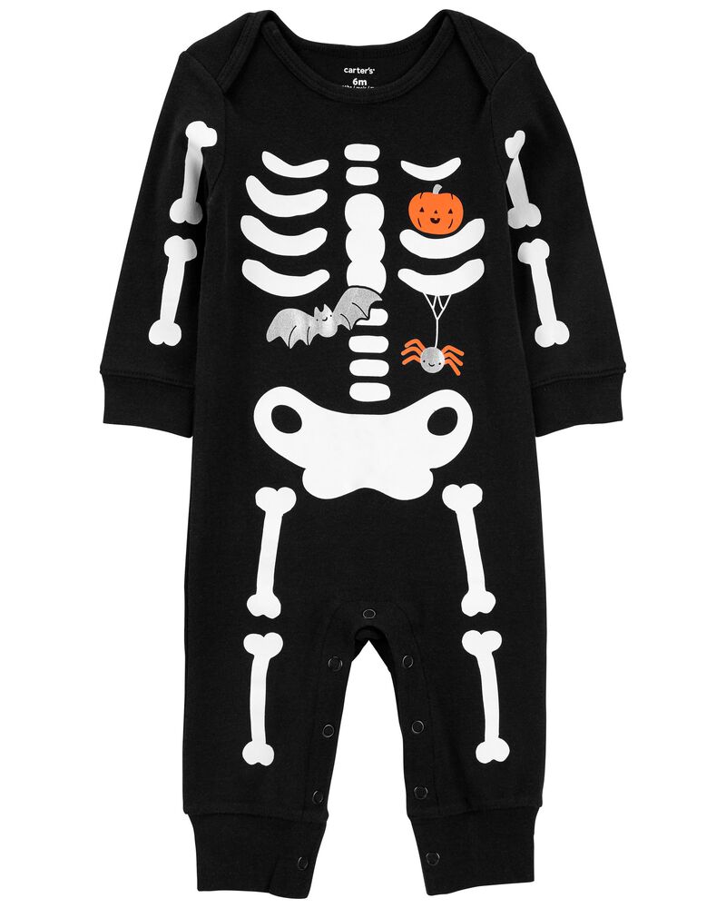Baby Halloween Skeleton Jumpsuit, image 1 of 3 slides