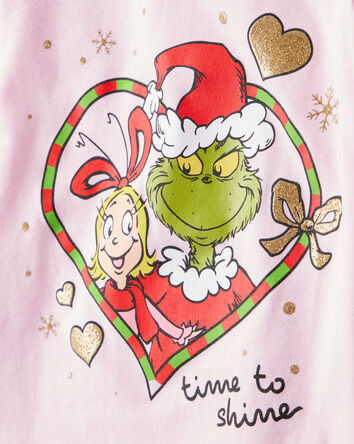 Toddler Girl Christmas Dr. Seuss™ The Grinch Long-Sleeve Graphic Tee - Pink, 