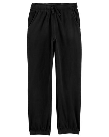 Kid Pull-On Fleece Cinched-Hem Pants, 