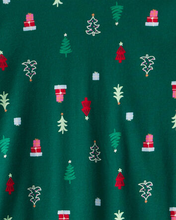Adult Print 100% Cotton Long-Sleeve Snug Fit - Green, 