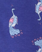 Toddler 1-Piece Peacock 100% Snug Fit Cotton Footie Pajamas, image 2 of 4 slides