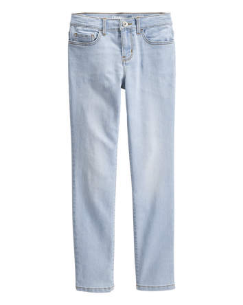 Kid Light Blue Ice Wash Skinny-Leg Jeans, 