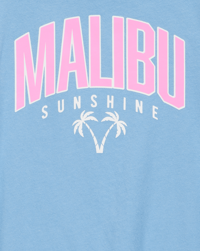 Kid Malibu Sunshine Short-Sleeve Graphic Tee - Blue, image 2 of 3 slides