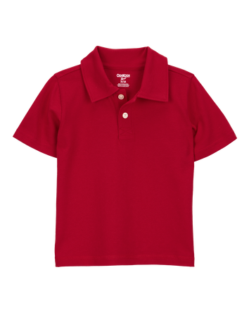 Toddler Pique Uniform Polo Shirt - Red, 