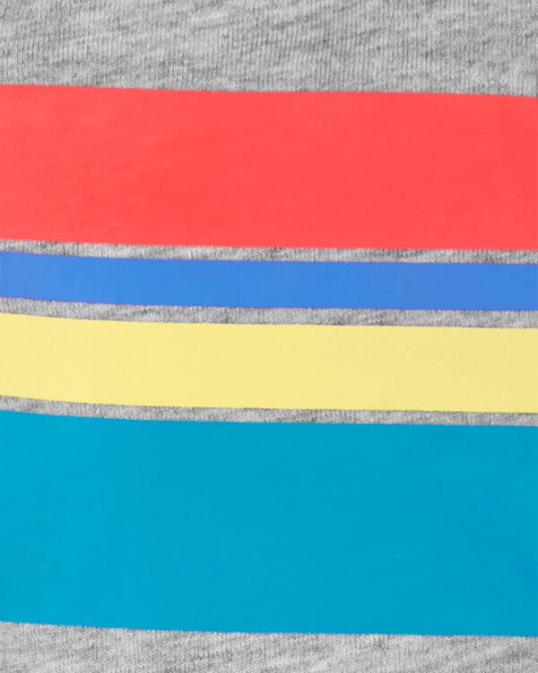 Grey Baby 1Piece MultiStripe Romper