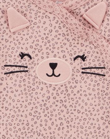 Baby Cat Side-Snap Sleep & Play Pajamas, 
