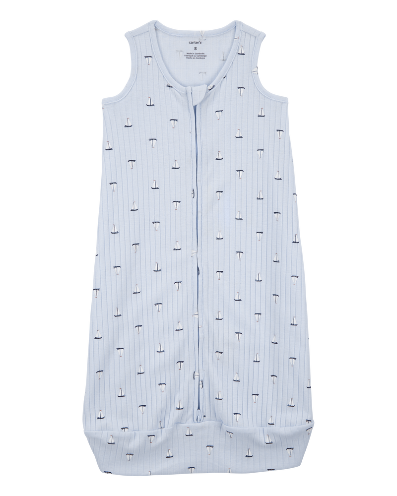 Baby Sailboat 2-Way Zip Wearable Blanket, image 1 of 2 slides