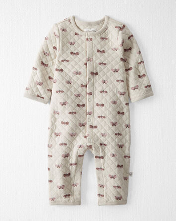 Baby Organic Cotton Quilted Double Knit Butterfly Jumpsuit, 