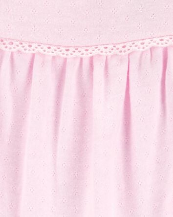 Baby Pointelle Short-Sleeve Bodysuit - Pink, 